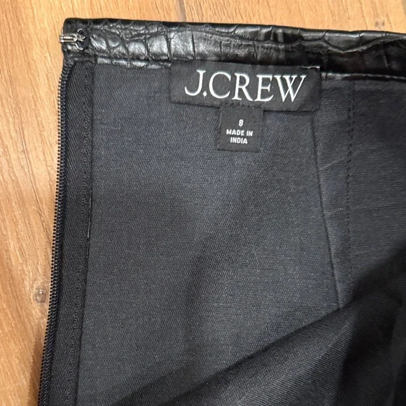 Pencil skirt in croc-embossed faux leather JCrew size 8 - Picture 5 of 9